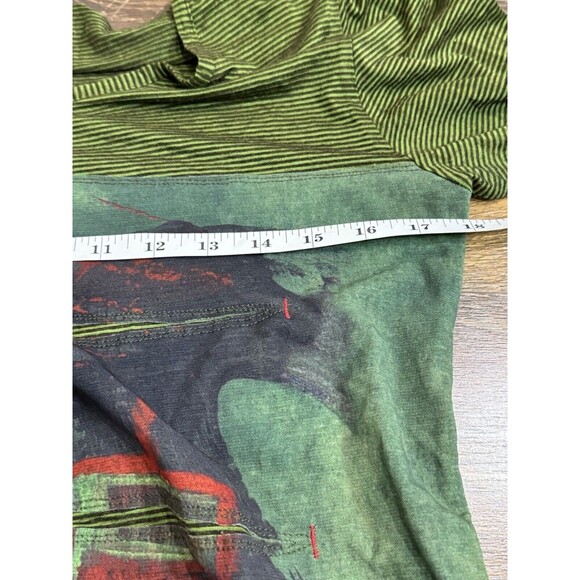 Aventures des Toiles Cotton  Long Sleeve Style Abstract Green Boho US SIZE 6 - Picture 10 of 10